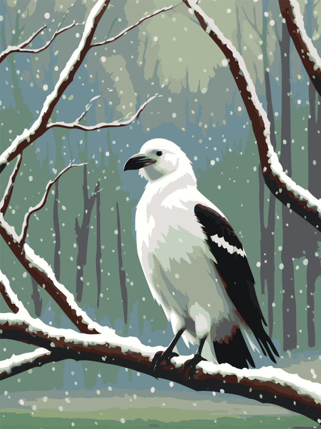 Raqamlar bo&amp;#039;yicha rasm &amp;quot;Chayqa shoxidagi&amp;quot;