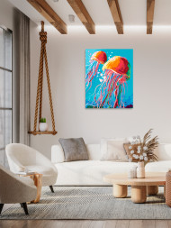 Raqamlar bo&#039;yicha rasm &quot;Meduzalar o&#039;yini&quot;