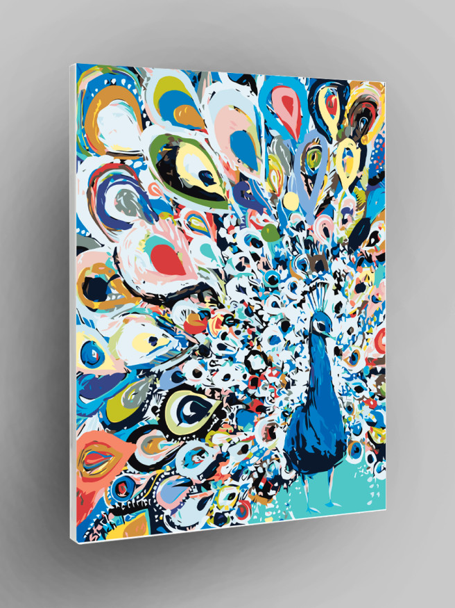 Картина по номерам &amp;quot;Красочный павлин&amp;quot;