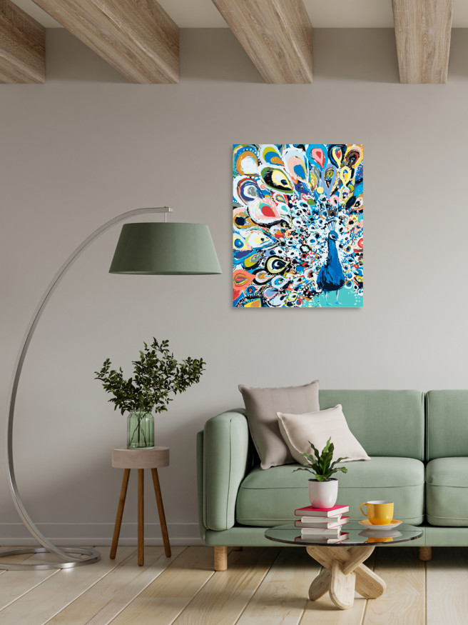 Картина по номерам &amp;quot;Красочный павлин&amp;quot;