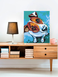 Raqamlar bo'yicha rasm "Sodiq it"