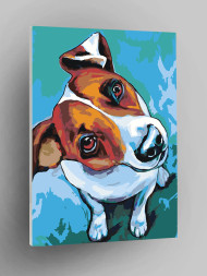 Raqamlar bo'yicha rasm "Sodiq it"