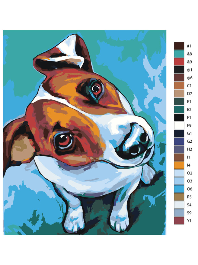 Raqamlar bo&amp;#039;yicha rasm &amp;quot;Sodiq it&amp;quot;