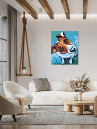 Raqamlar bo'yicha rasm "Sodiq it"