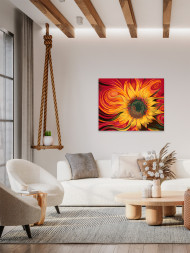 Картина по номерам &amp;quot;Яркий подсолнух&amp;quot;