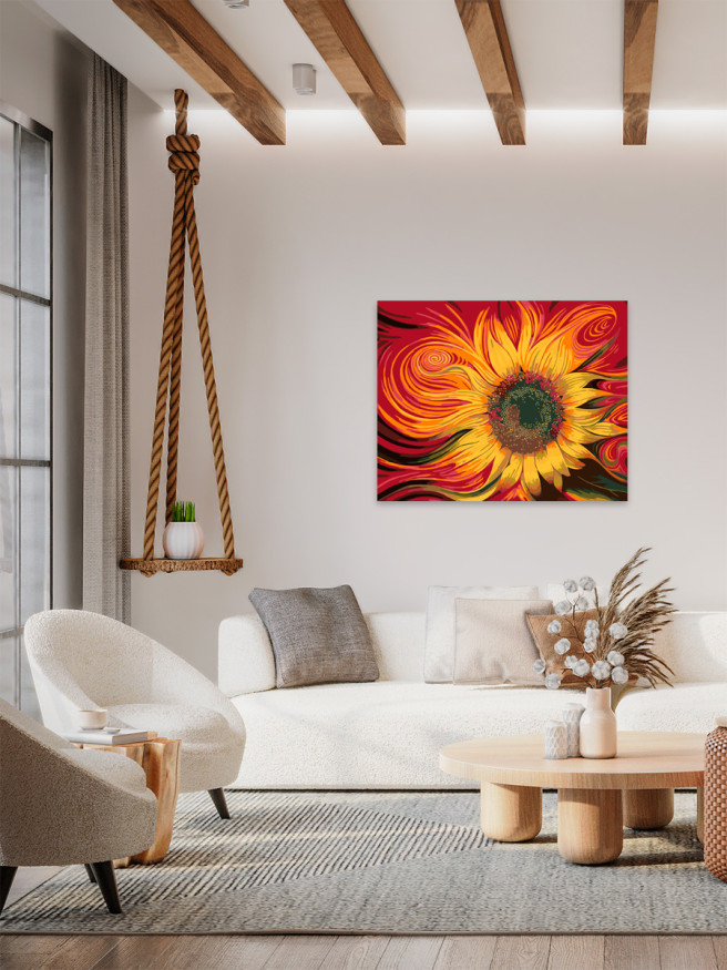 Raqamlar bo&amp;#039;yicha rasm &amp;quot;Yorqin kungaboqar&amp;quot;