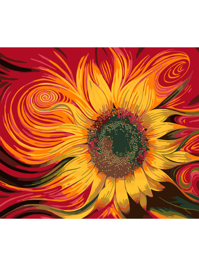 Raqamlar bo&amp;#039;yicha rasm &amp;quot;Yorqin kungaboqar&amp;quot;