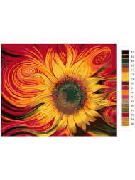 Картина по номерам &amp;quot;Яркий подсолнух&amp;quot;