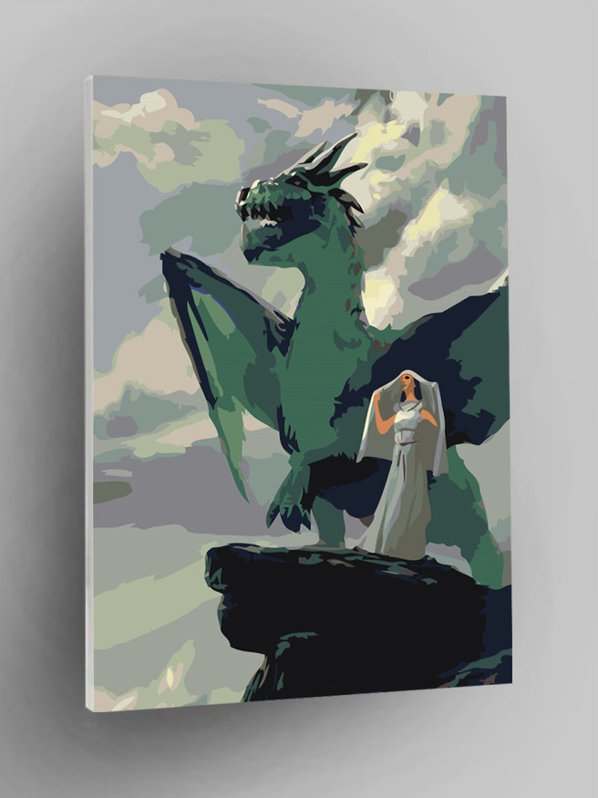 Raqamlar bo&amp;#039;yicha rasm &amp;quot;Ajdaho bilan qiz&amp;quot;