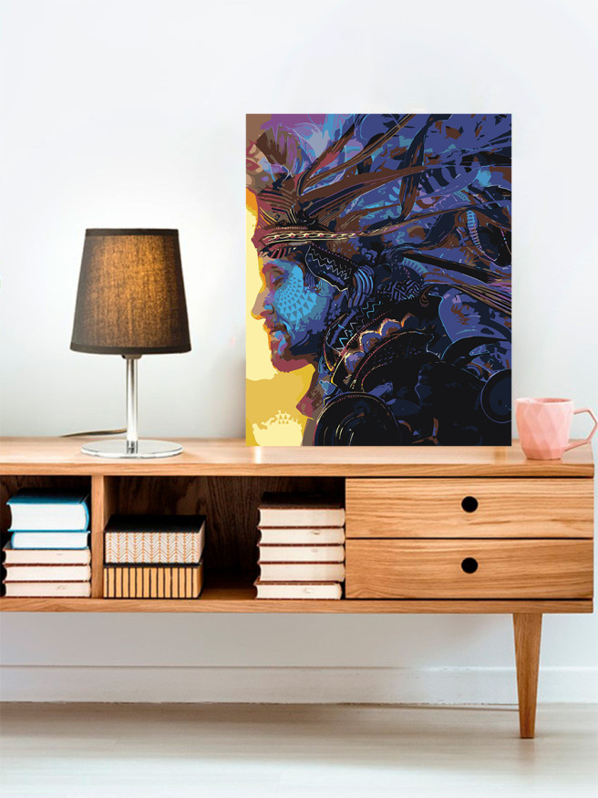 Raqamlar bo&amp;#039;yicha rasm &amp;quot;Toj kiygan odam&amp;quot;