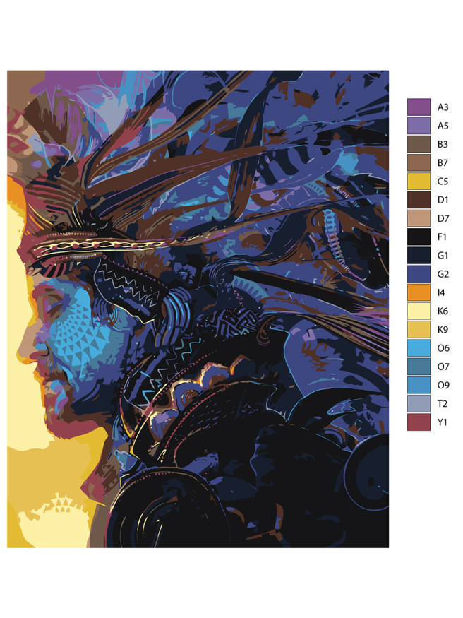 Raqamlar bo&amp;#039;yicha rasm &amp;quot;Toj kiygan odam&amp;quot;