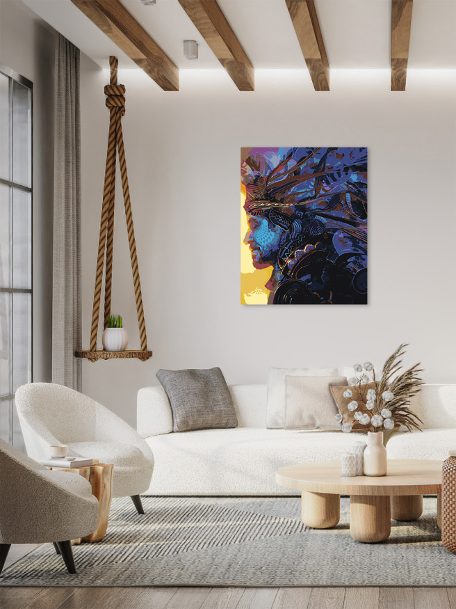 Raqamlar bo&amp;#039;yicha rasm &amp;quot;Toj kiygan odam&amp;quot;