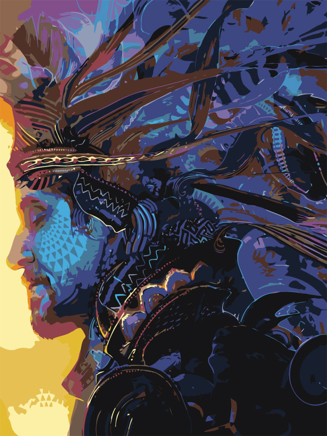 Raqamlar bo&amp;#039;yicha rasm &amp;quot;Toj kiygan odam&amp;quot;