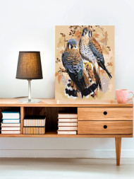 Raqamlar bo'yicha rasm "Ikki qush"