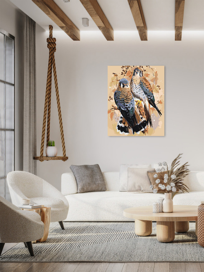 Raqamlar bo&amp;#039;yicha rasm &amp;quot;Ikki qush&amp;quot;