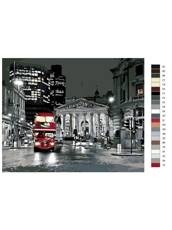 Raqamlar bo&amp;#039;yicha rasm &amp;quot;Shaharda avtobus&amp;quot;