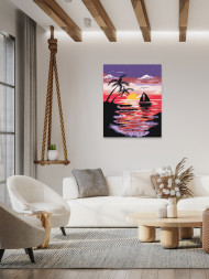 Картина по номерам &amp;quot;Закат на море&amp;quot;