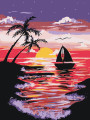 Картина по номерам &amp;quot;Закат на море&amp;quot;