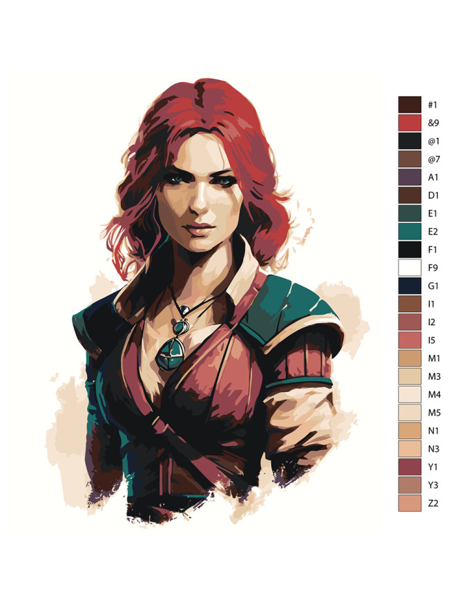 Картина по номерам &amp;quot;Жгучая красотка&amp;quot;