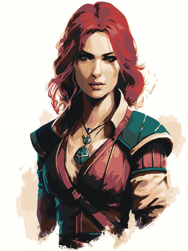 Картина по номерам &amp;quot;Жгучая красотка&amp;quot;