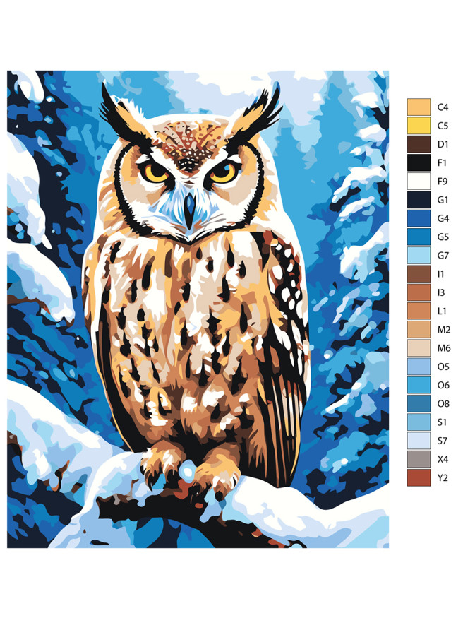 Raqamlar bo&amp;#039;yicha rasm &amp;quot;Shoxdagi boyqush&amp;quot;