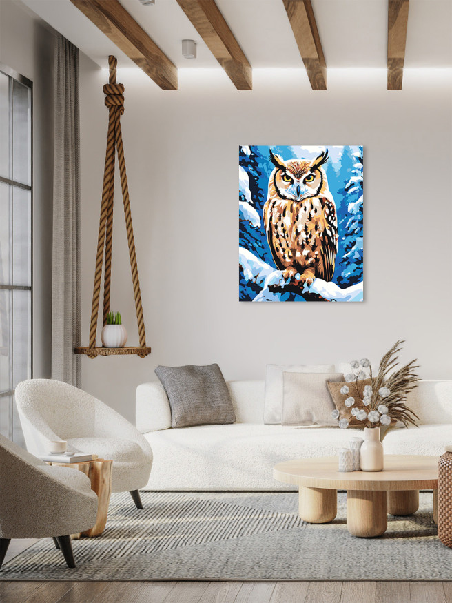 Raqamlar bo&amp;#039;yicha rasm &amp;quot;Shoxdagi boyqush&amp;quot;