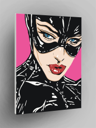 Флуоресцентная картина по номерам &amp;quot;Портрет Женщины-кошки&amp;quot;
