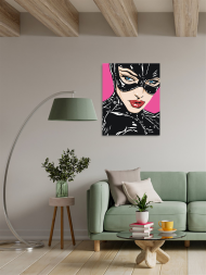 Флуоресцентная картина по номерам &amp;quot;Портрет Женщины-кошки&amp;quot;