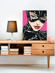 Флуоресцентная картина по номерам &amp;quot;Портрет Женщины-кошки&amp;quot;