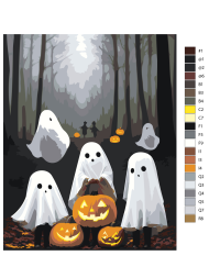 Raqamlar bo&#039;yicha rasm &quot;Kichkina arvohlar&quot;