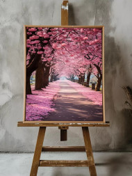 Holstga bosilgan poster "Gullagan sakura xiyoboni"