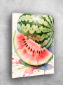 Holstga bosilgan poster &amp;quot;Akvarel bo‘yoqlarda tarvuz&amp;quot;