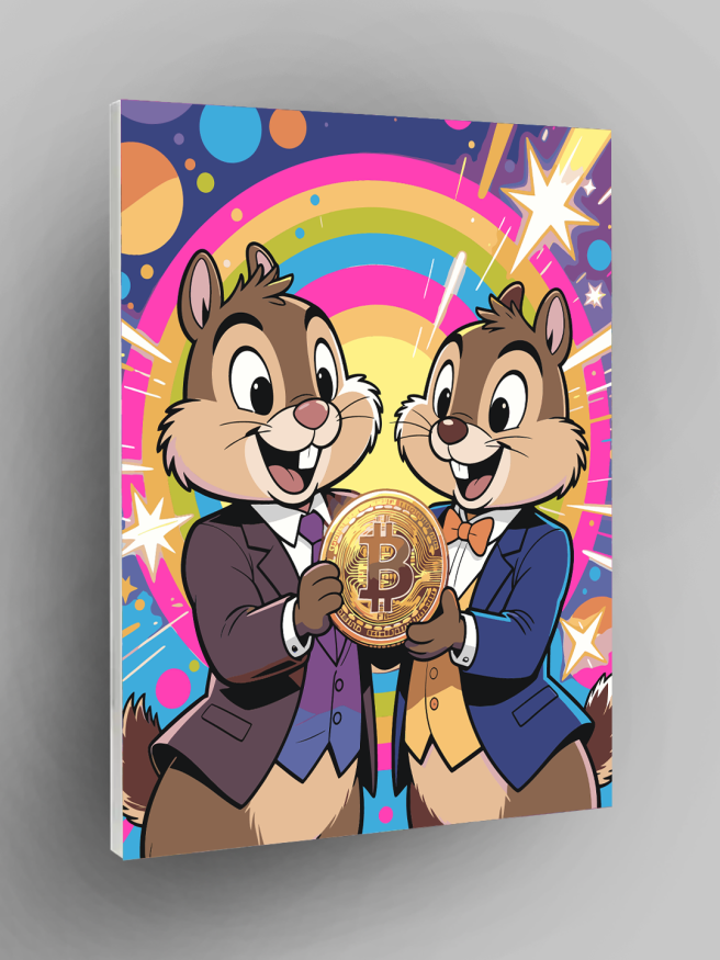 Raqamlar bo‘yicha rasm &amp;quot;Bitkoin bilan Chip va Deyl&amp;quot;