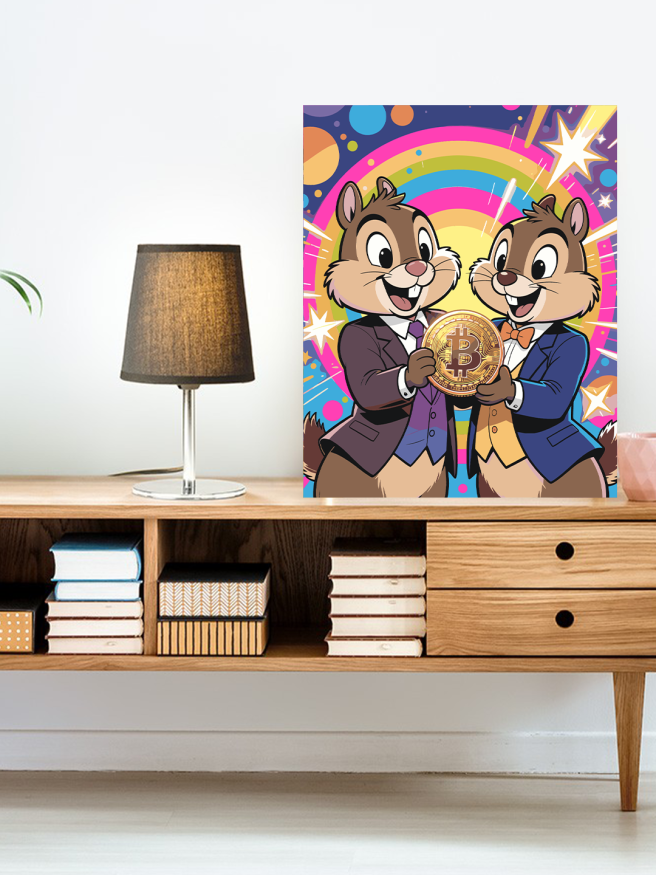 Raqamlar bo‘yicha rasm &amp;quot;Bitkoin bilan Chip va Deyl&amp;quot;