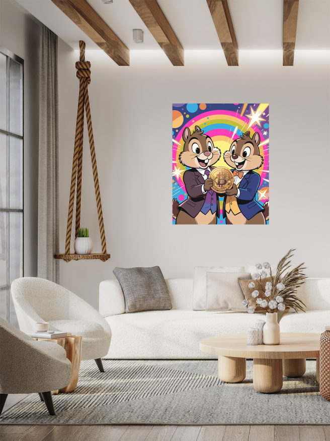 Raqamlar bo‘yicha rasm &amp;quot;Bitkoin bilan Chip va Deyl&amp;quot;