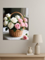 Постер на холсте &amp;quot;Корзина нежных роз&amp;quot;