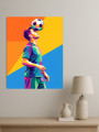 Holstga bosilgan poster &amp;quot;To‘p bilan futbolchi&amp;quot;