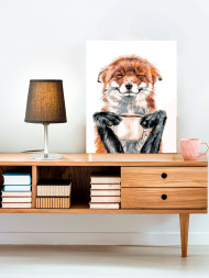 Raqamlar bo'yicha rasm "Choy ichayotgan tulki"