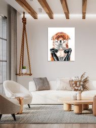 Raqamlar bo'yicha rasm "Choy ichayotgan tulki"