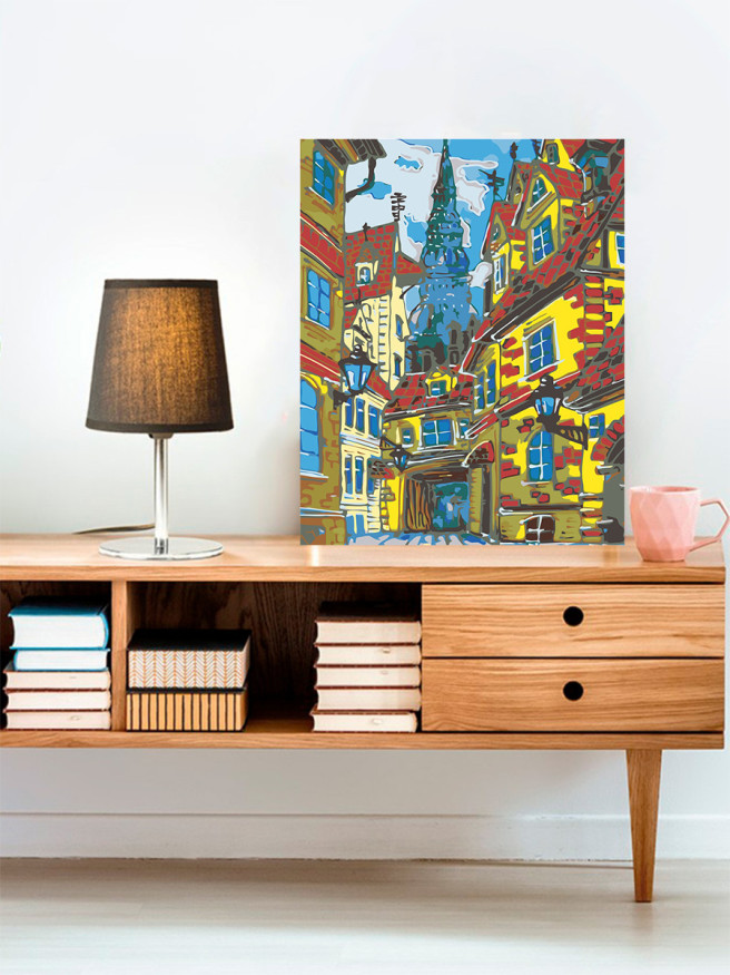 Картина по номерам &amp;quot;Городская улочка&amp;quot;