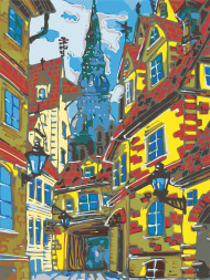 Картина по номерам &amp;quot;Городская улочка&amp;quot;