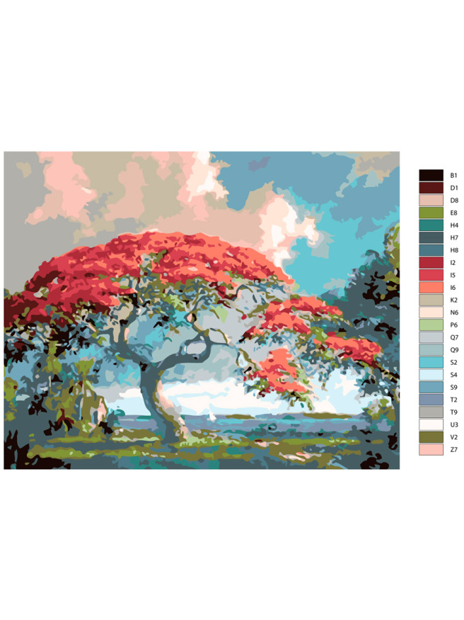 Raqamlar bo&amp;#039;yicha rasm &amp;quot;Kuz chiroyi&amp;quot;