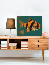 Raqamlar bo'yicha rasm "Chiziqli baliq"