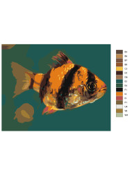 Raqamlar bo'yicha rasm "Chiziqli baliq"