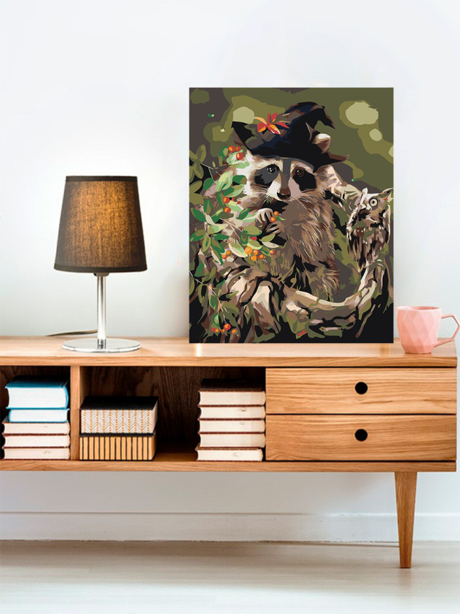 Raqamlar bo&amp;#039;yicha rasm &amp;quot;Shlyapadagi yenot&amp;quot;