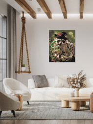 Картина по номерам &amp;quot;Енот в шапке&amp;quot;