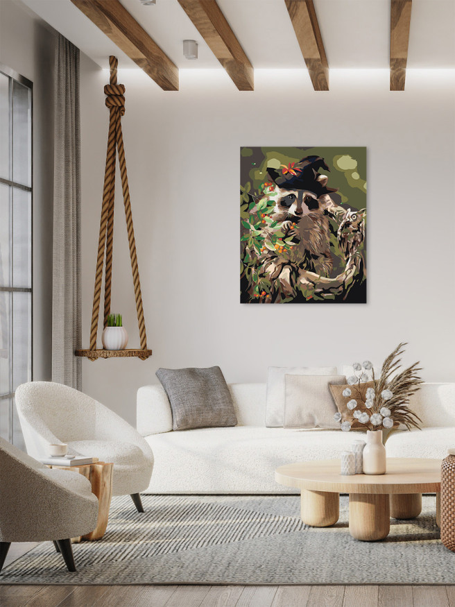 Raqamlar bo&amp;#039;yicha rasm &amp;quot;Shlyapadagi yenot&amp;quot;