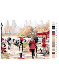 Raqamlar bo'yicha rasm "Shahardagi odamlar"