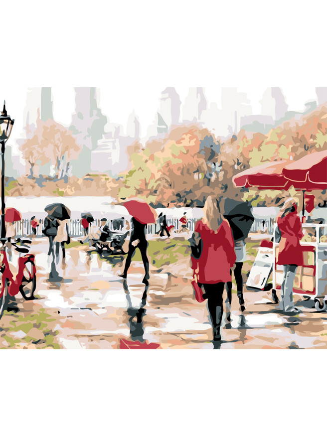 Картина по номерам &amp;quot;Люди в городе&amp;quot;