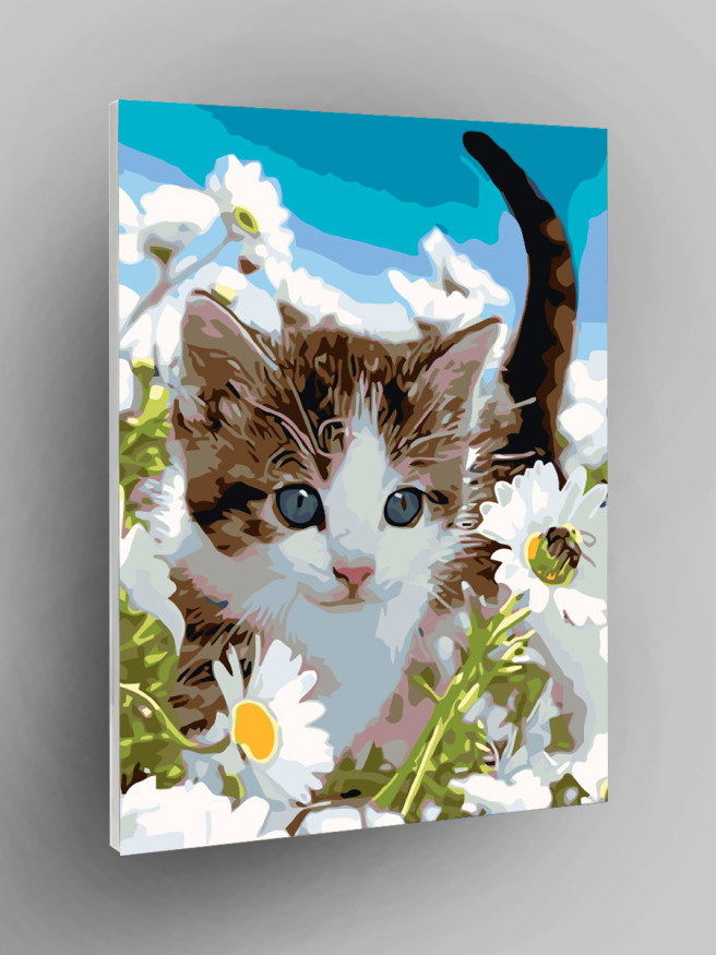 Raqamlar bo&amp;#039;yicha rasm &amp;quot;Gul bog&amp;#039;idagi mushukcha&amp;quot;